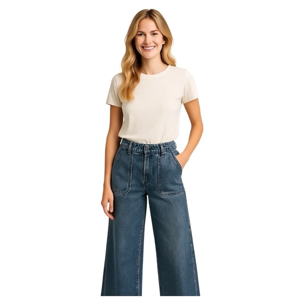 YFB Young Fabulous & Broke Wide Leg Denim Pants – Size S | High Rise - Picture 2 of 7